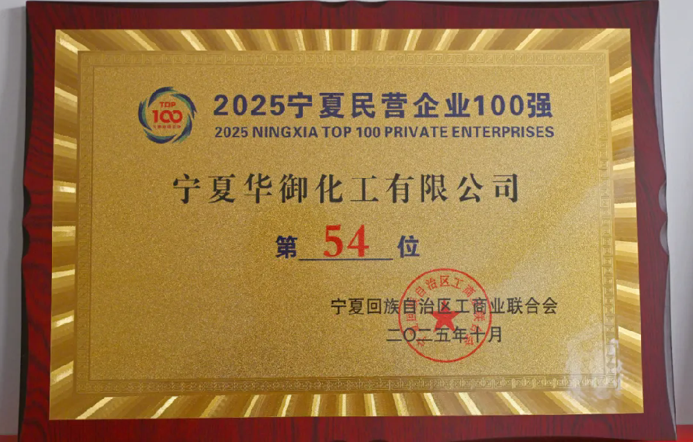 2025宁夏民营企业100强，公司位于第54位.png
